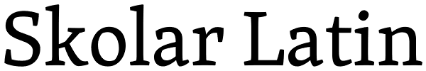 Skolar Latin Font