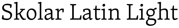 Skolar Latin Light Font