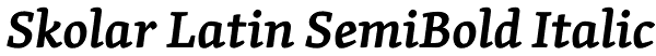 Skolar Latin SemiBold Italic Font