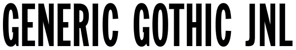 Generic Gothic JNL Font