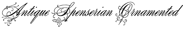 Antique Spenserian Ornamented Font