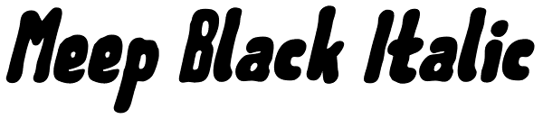 Meep Black Italic Font