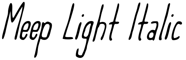 Meep Light Italic Font