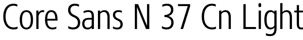 Core Sans N 37 Cn Light Font