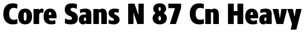 Core Sans N 87 Cn Heavy Font