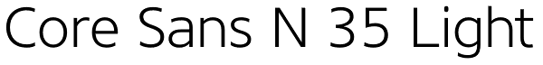 Core Sans N 35 Light Font