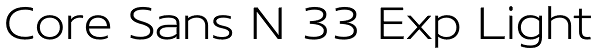 Core Sans N 33 Exp Light Font