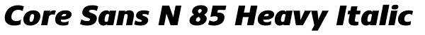 Core Sans N 85 Heavy Italic Font