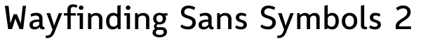 Wayfinding Sans Symbols Font | Font Spy