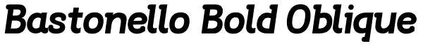 Bastonello Bold Oblique Font