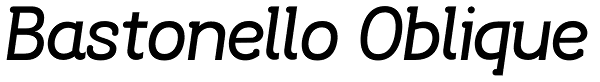 Bastonello Oblique Font