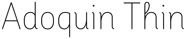 Adoquin Thin Font