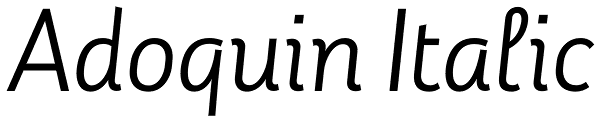 Adoquin Italic Font