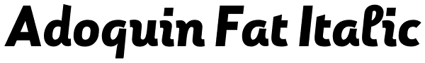 Adoquin Fat Italic Font