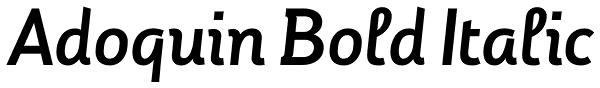 Adoquin Bold Italic Font