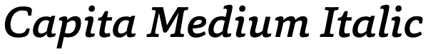 Capita Medium Italic Font