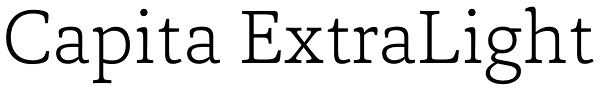 Capita ExtraLight Font