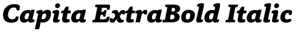 Capita ExtraBold Italic Font