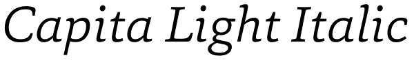 Capita Light Italic Font