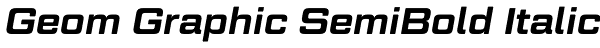 Geom Graphic SemiBold Italic Font