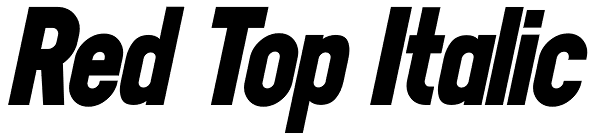 Red Top Italic Font