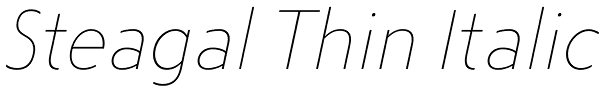 Steagal Thin Italic Font