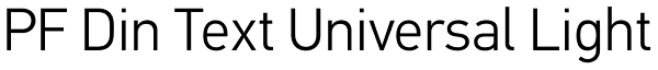 PF Din Text Universal Light Font