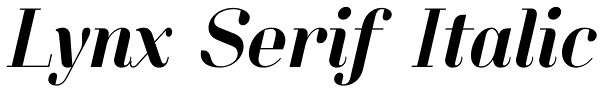 Lynx Serif Italic Font