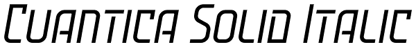 Cuantica Solid Italic Font