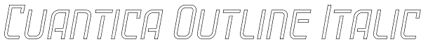 Cuantica Outline Italic Font