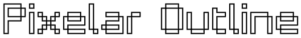 Pixelar Outline Font