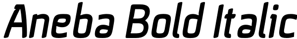 Aneba Bold Italic Font