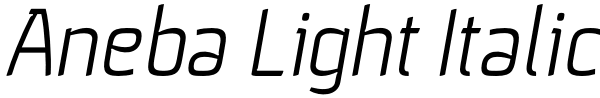 Aneba Light Italic Font