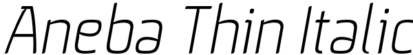 Aneba Thin Italic Font