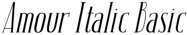 Amour Italic Basic Font