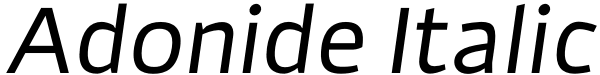 Adonide Italic Font