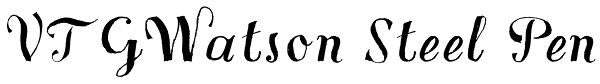 VTGWatson Steel Pen Font