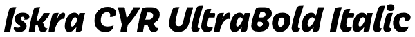 Iskra CYR UltraBold Italic Font