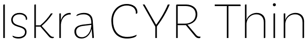 Iskra CYR Thin Font