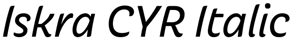 Iskra CYR Italic Font