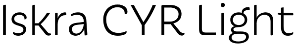 Iskra CYR Light Font