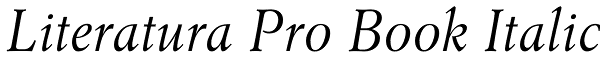 Literatura Pro Book Italic Font