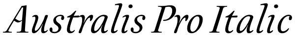 Australis Pro Italic Font