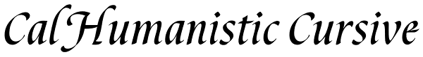 Cal Humanistic Cursive Font