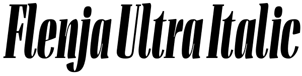 Flenja Ultra Italic Font