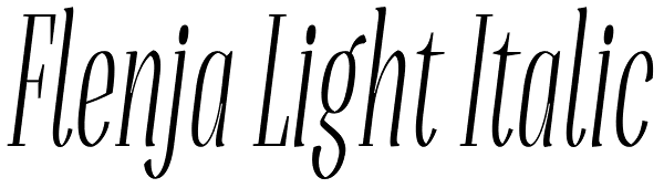 Flenja Light Italic Font