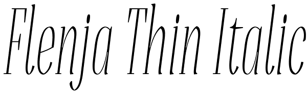 Flenja Thin Italic Font
