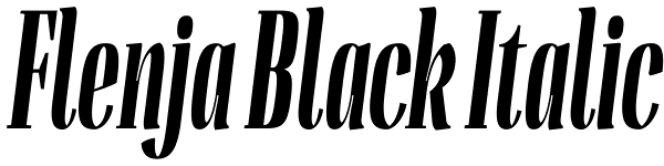 Flenja Black Italic Font