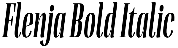 Flenja Bold Italic Font