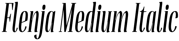 Flenja Medium Italic Font